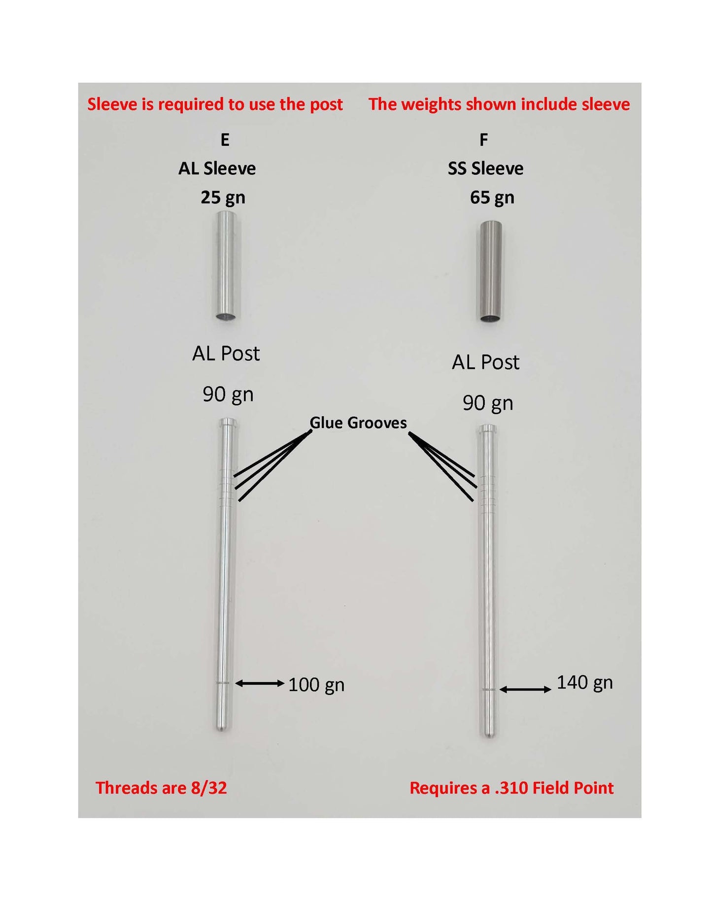 Adjustable Outsert System, .204, .250 Sleeve - ethicsarchery.com