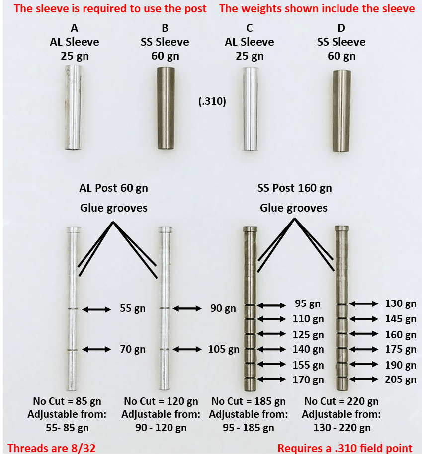 Adjustable Outsert System, .204, .262 Sleeve - ethicsarchery.com