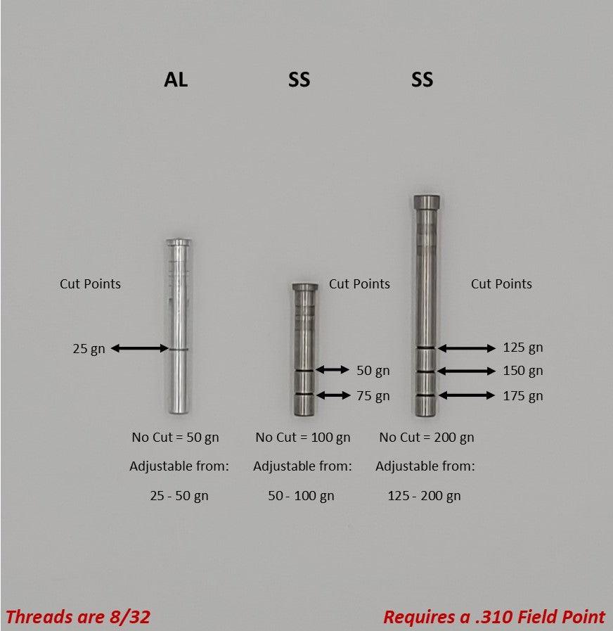 Clean Cut Adjustable Static Insert, .244/.245/.246 O.D. - ethicsarchery.com