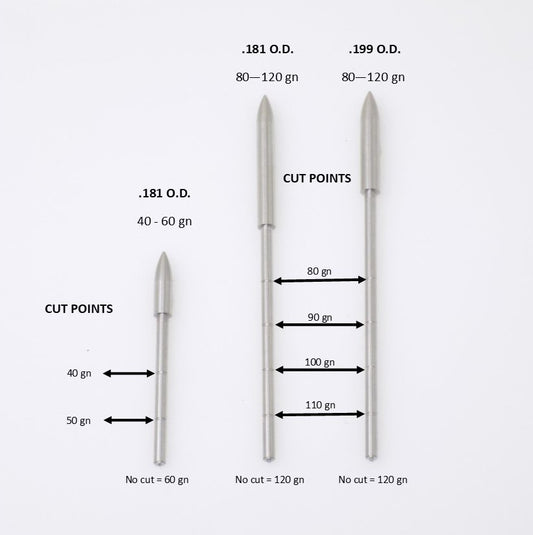 Clean Cut Adjustable Target Point, .118, .199 O.D. - ethicsarchery.com