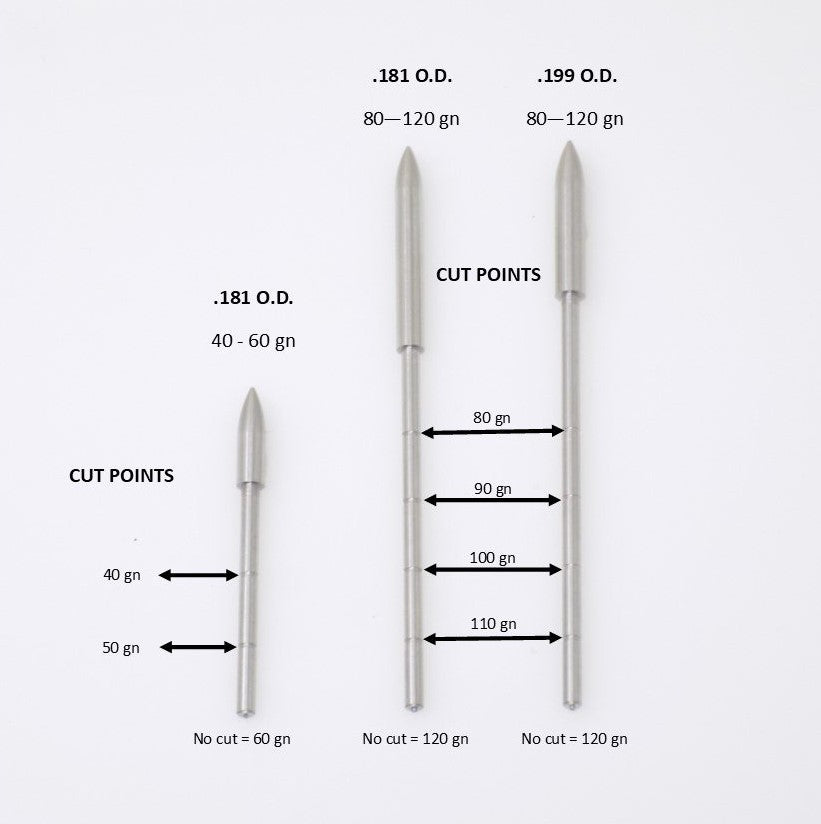 Clean Cut Adjustable Target Point, .118, .199 O.D. - ethicsarchery.com