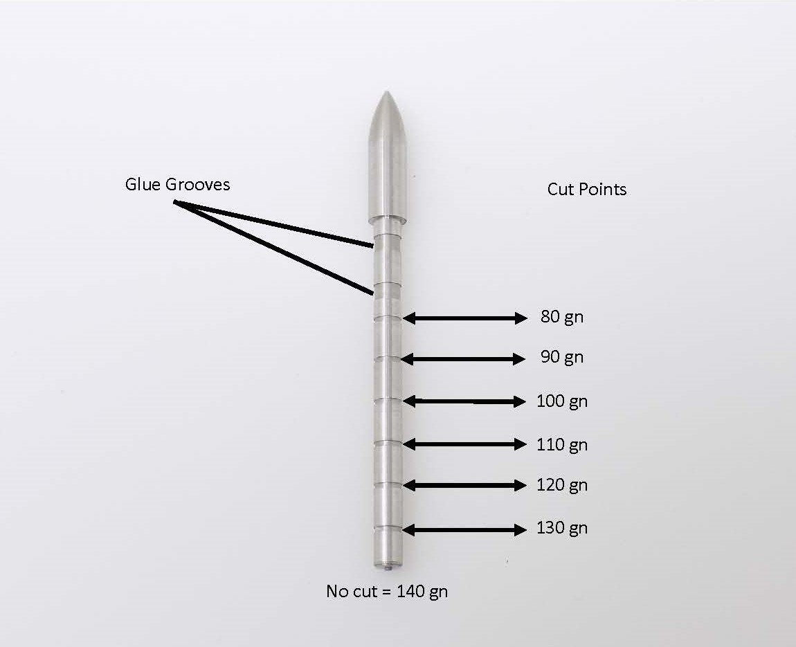 Clean Cut Adjustable Target Point, .165, .219 Point, 80-140 gn - ethicsarchery.com