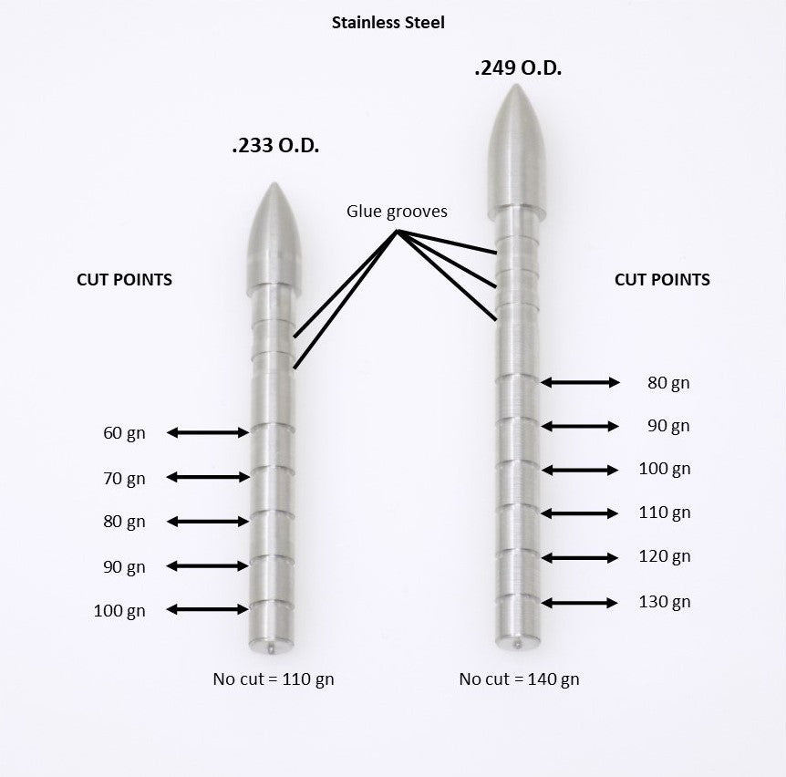 Clean Cut Adjustable Target Point, .187, .249 O.D., 80-140 gn - ethicsarchery.com