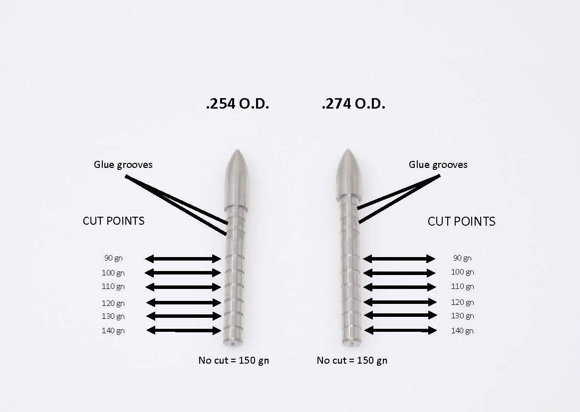 Clean Cut Adjustable Target Point, .204, .254 O.D. - ethicsarchery.com