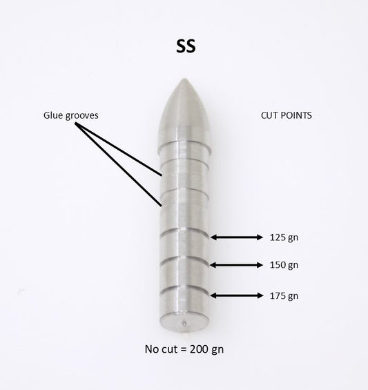 Clean Cut Adjustable Target Point, .298, 125-200 gn - ethicsarchery.com