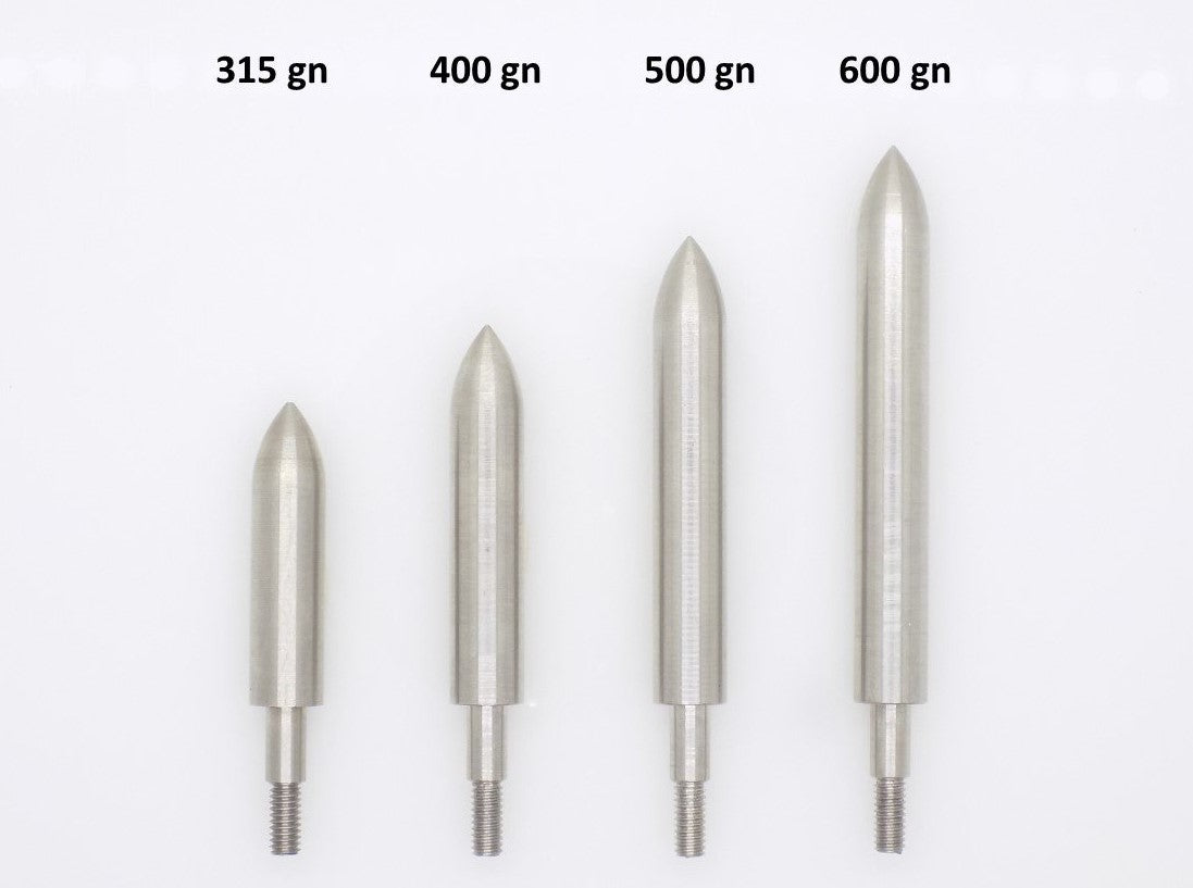 Screw-in Field Points, "Y" Weight, .370 (3/8) - ethicsarchery.com