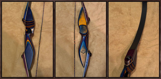 BWANA BOWS 3D Hunter Recurve, RH, 44# @ 28", 62" AMO