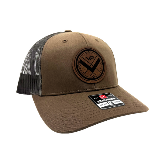 Vantage Point Brown Patch Trucker Hat - Brown
