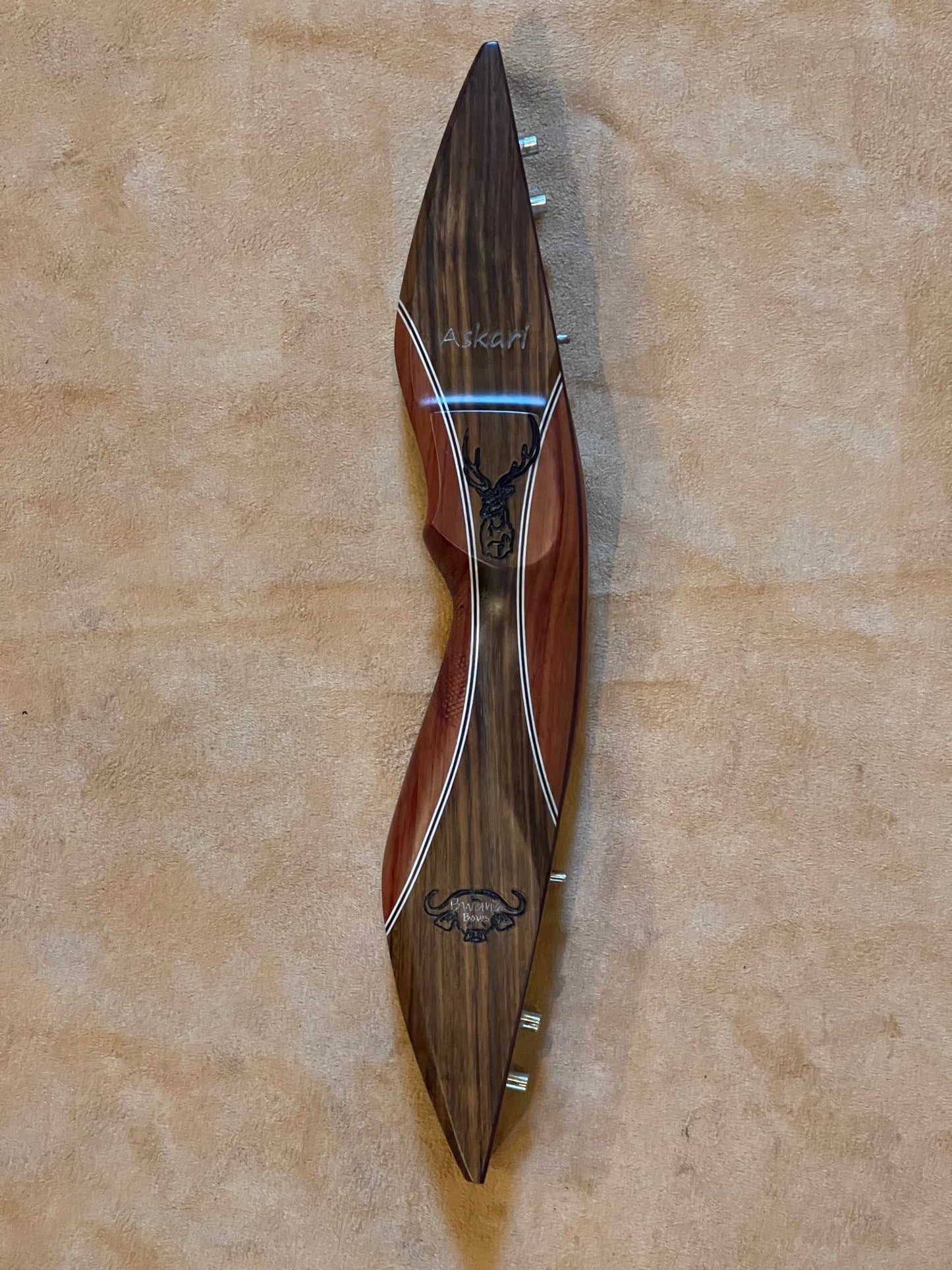 BWANA BOWS Askari Recurve, RH, 59# @ 28", 62" AMO