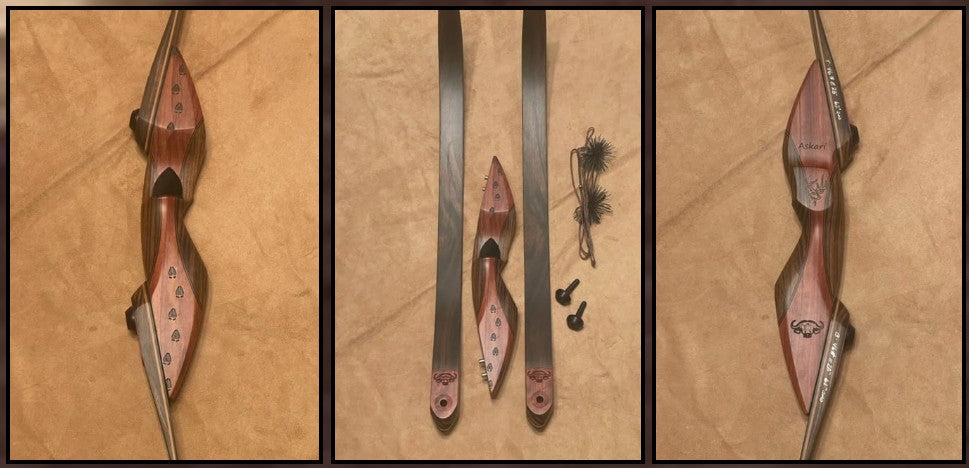 BWANA BOWS Askari Recurve, RH, 46# @ 28", 62" AMO