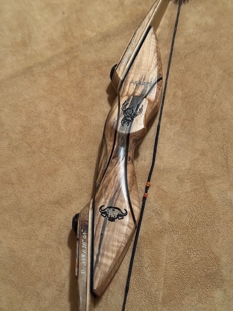 BWANA BOWS Askari Recurve, LH, 34# @ 28", 62" AMO