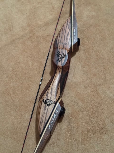 BWANA BOWS Askari Recurve, RH, 53# @ 28", 60" AMO