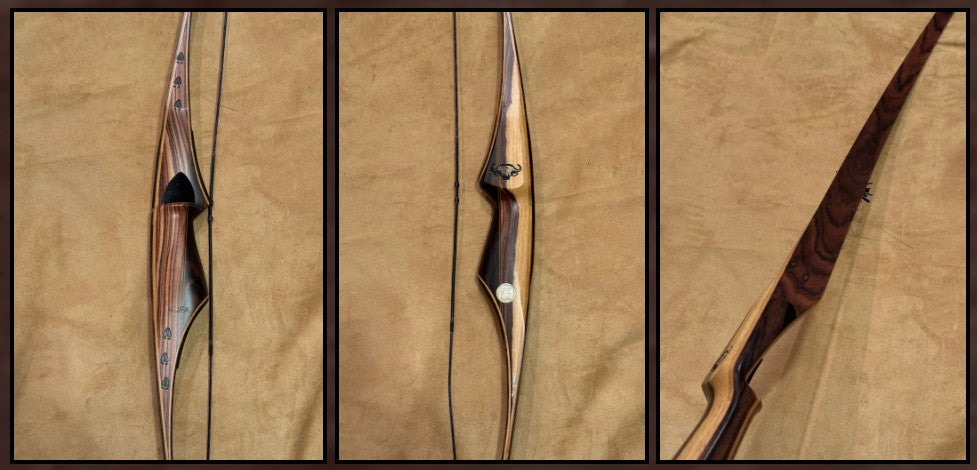 BWANA BOWS Kufa 1 Piece Exotic Longbow, RH, 42# @ 28", 64" AMO