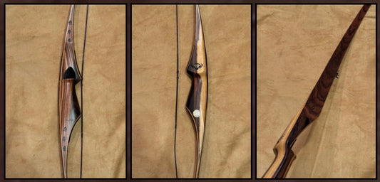 BWANA BOWS Kufa 1 Piece Exotic Longbow, RH, 42# @ 28", 64" AMO