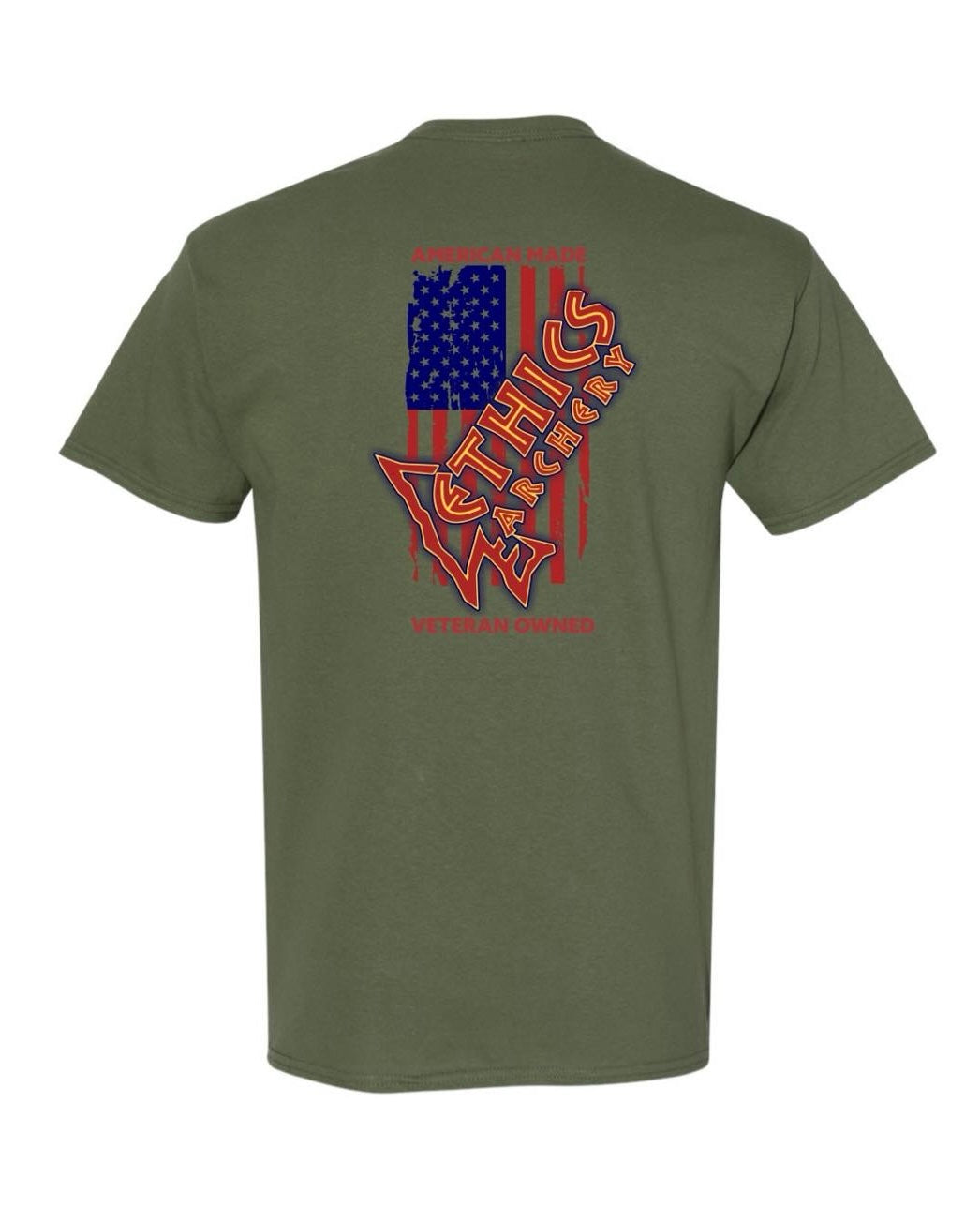 Logo Tee with American Flag