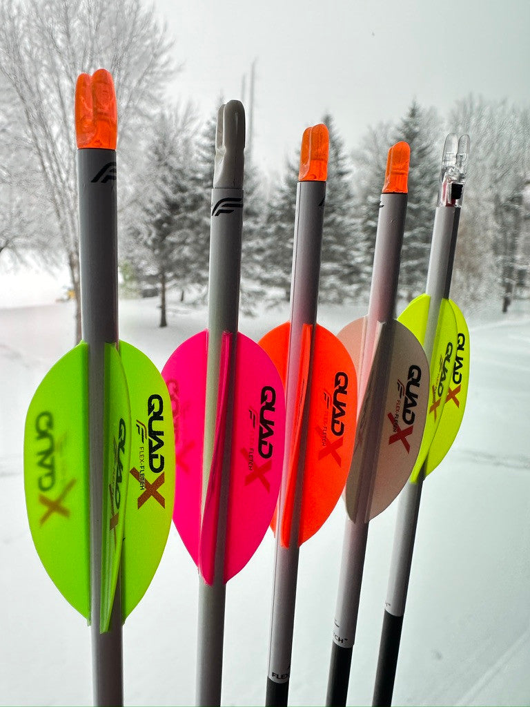 Flex-Fletch QUAD-X Archery Vanes for 4 Fletch Arrow Setup, 50 Pk