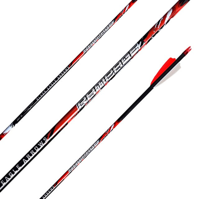 Black Eagle Rampage Arrows, Hand Fletched, 6 Pk