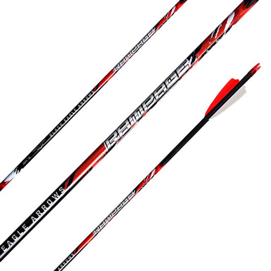 Black Eagle Rampage Arrows, Hand Fletched, 6 Pk