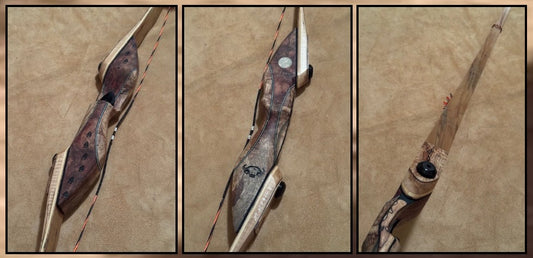 BWANA BOWS Safari Longbow, RH, 47# @ 28", 62" AMO
