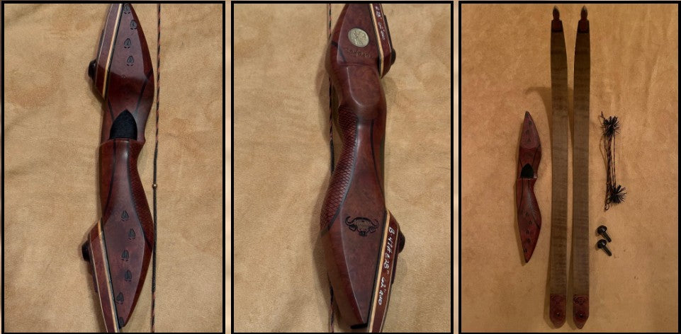 BWANA BOWS Safari Recurve, RH, 47# @ 28", 62" AMO