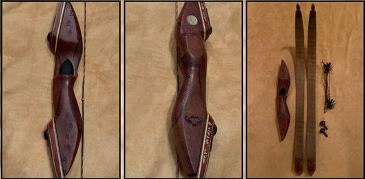 BWANA BOWS Safari Recurve, RH, 47# @ 28", 62" AMO