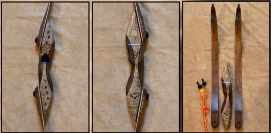 BWANA BOWS Safari Recurve, RH, 54# @ 28", 62" AMO