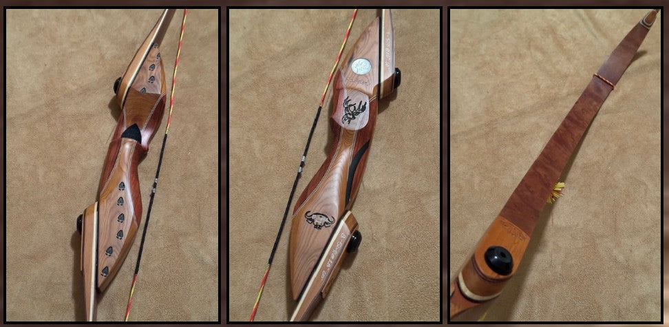 BWANA BOWS Safari Recurve, RH, 50# @ 28", 60" AMO