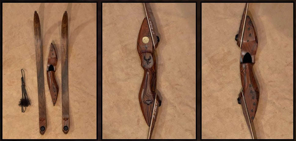 BWANA BOWS Safari Recurve, RH, 49# @ 28", 62" AMO