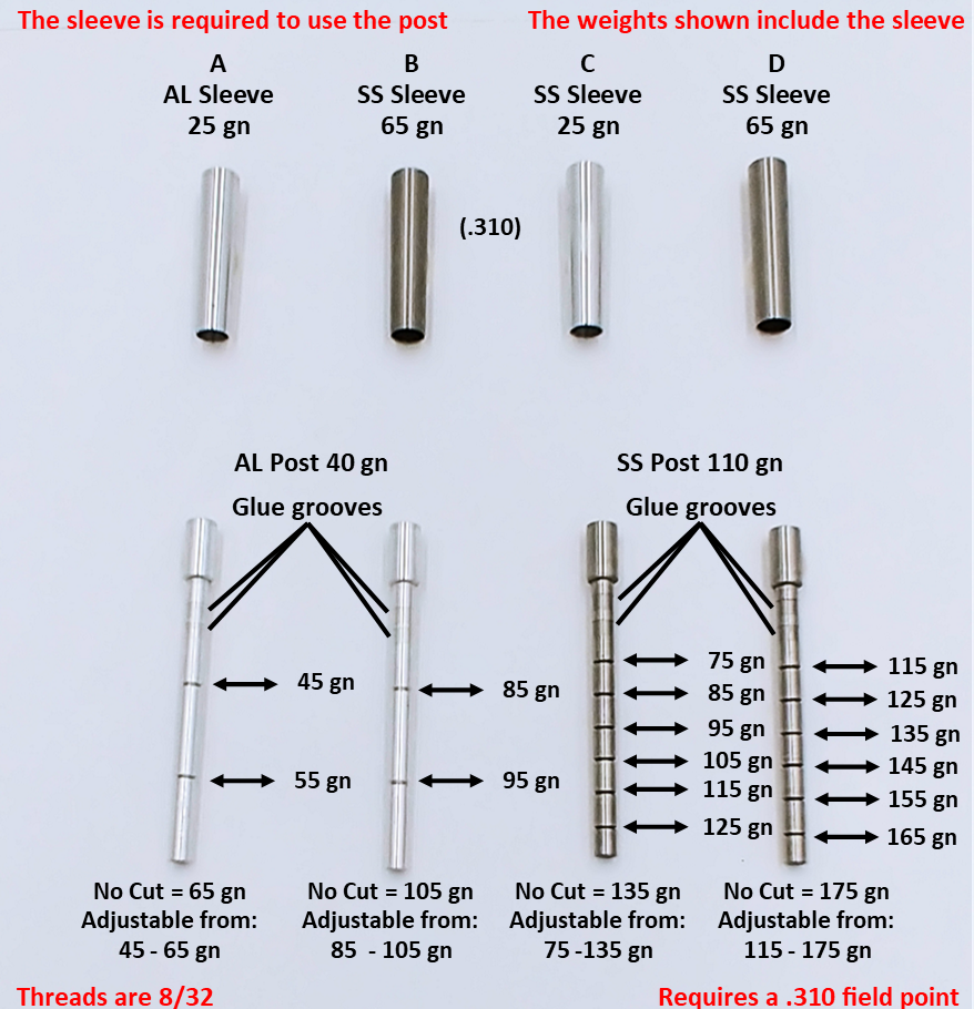 Adjustable Outsert System, .165, .250 Sleeve - ethicsarchery.com