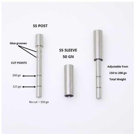 Adjustable Outsert System, .204, .307 End Cap, 150-200 gn SS - ethicsarchery.com