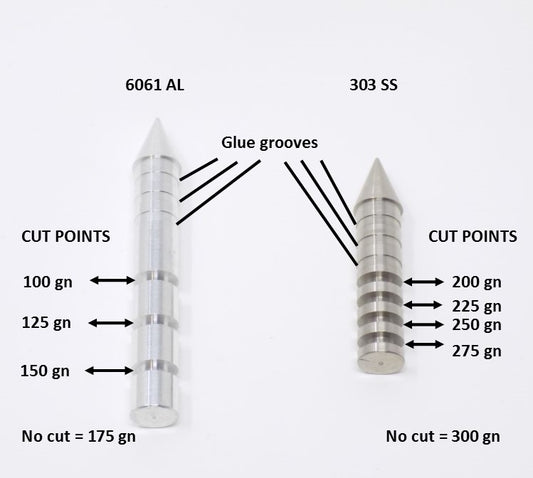 Clean Cut Adjustable Target Point, .362 - ethicsarchery.com