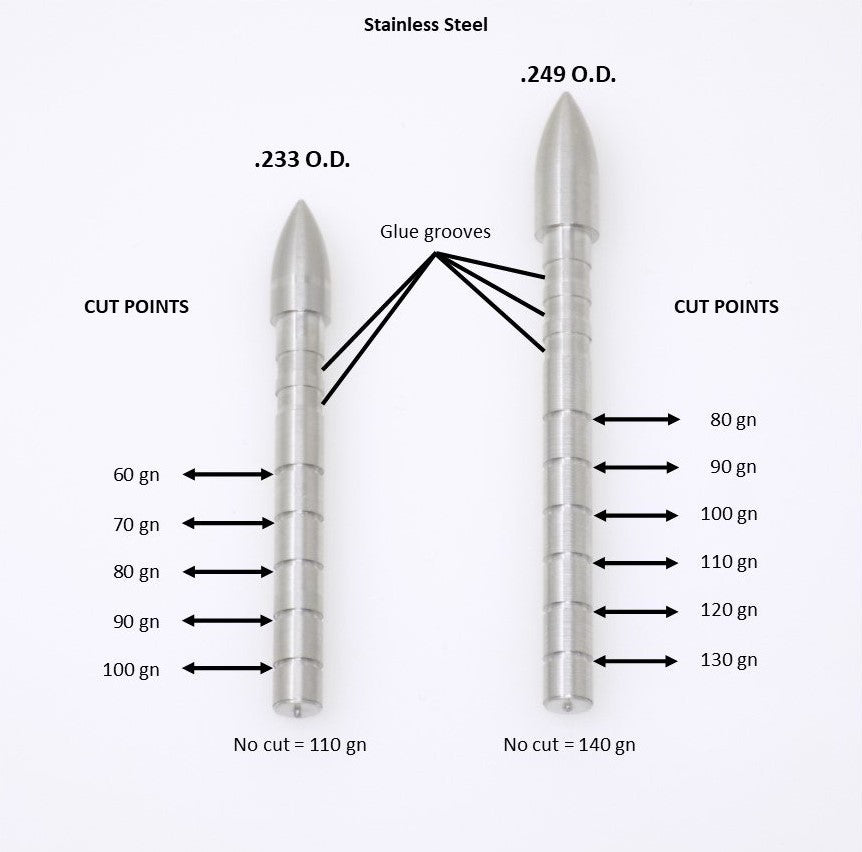 Clean Cut Adjustable Target Point, .187, .249 O.D., 80-140 gn