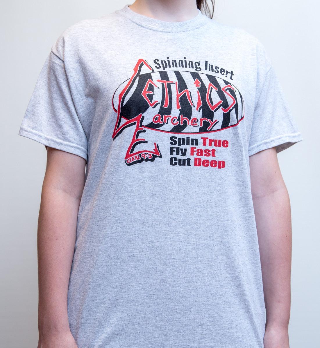 LOGO TEE, "Classic" logo, sizes SM & MED (Clearance) - ethicsarchery.com